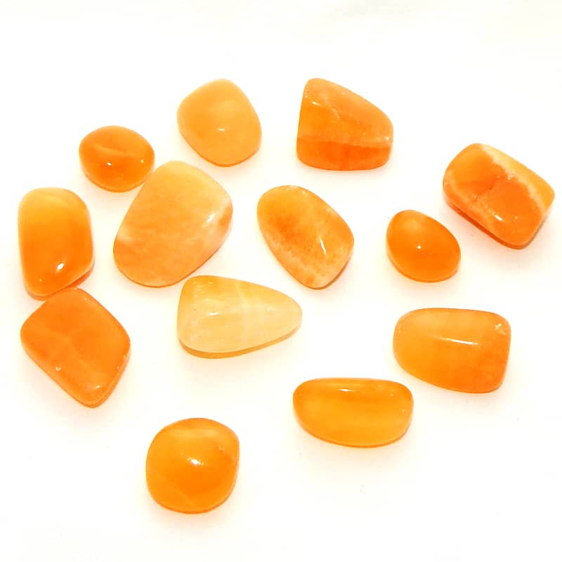 Calcite Orange Small Tumbled at $3 only from Spiral Rain