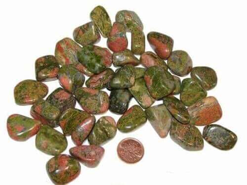 Unakite Tumbled at $1 only from Spiral Rain