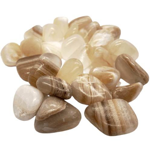 Aragonite White Tumbled at $3 only from Spiral Rain