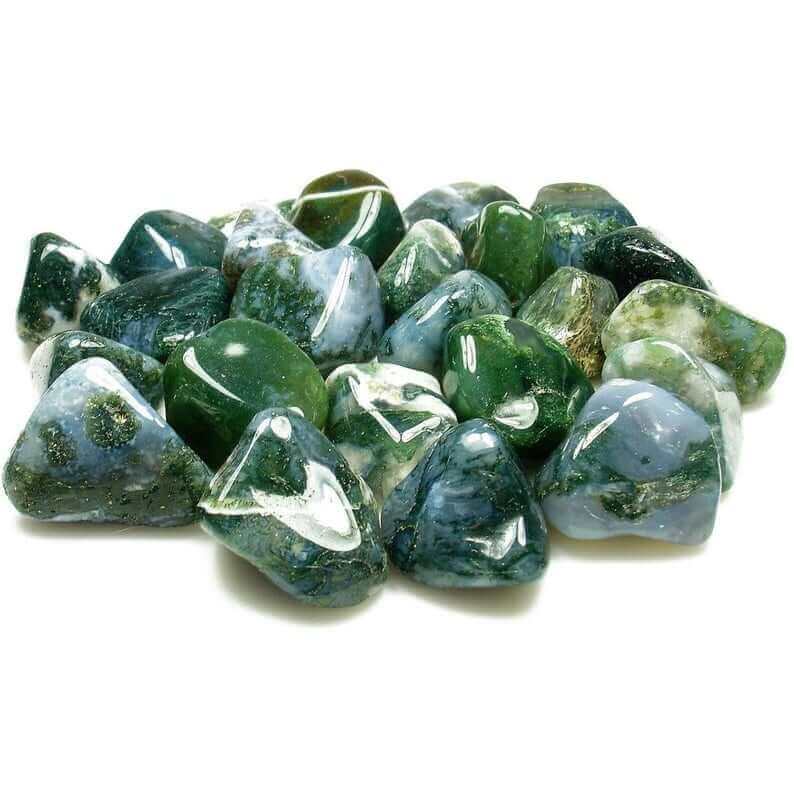 Agate Moss Tumbled at $3 only from Spiral Rain