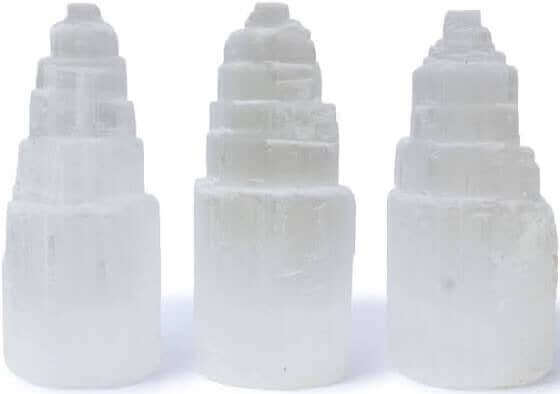 Satin Spar Selenite Tower at $15 only from Spiral Rain