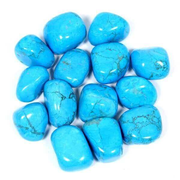 Howlite blue (dyed) Tumbled at $2 only from Spiral Rain