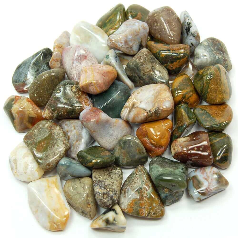 Jasper Orbicular (Ocean) Tumbled at $3 only from Spiral Rain