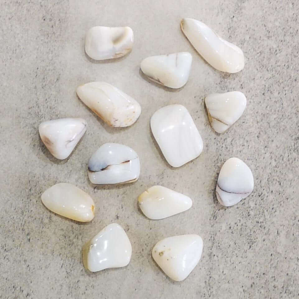Opal White Tumbled Small at $2 only from Spiral Rain