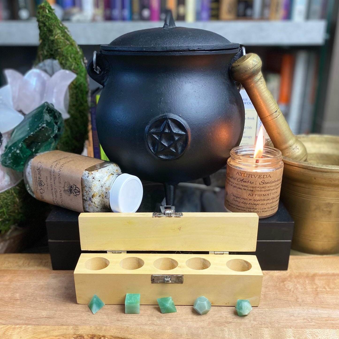 Aventurine Green Sacred Geometry Set at $35 only from Spiral Rain