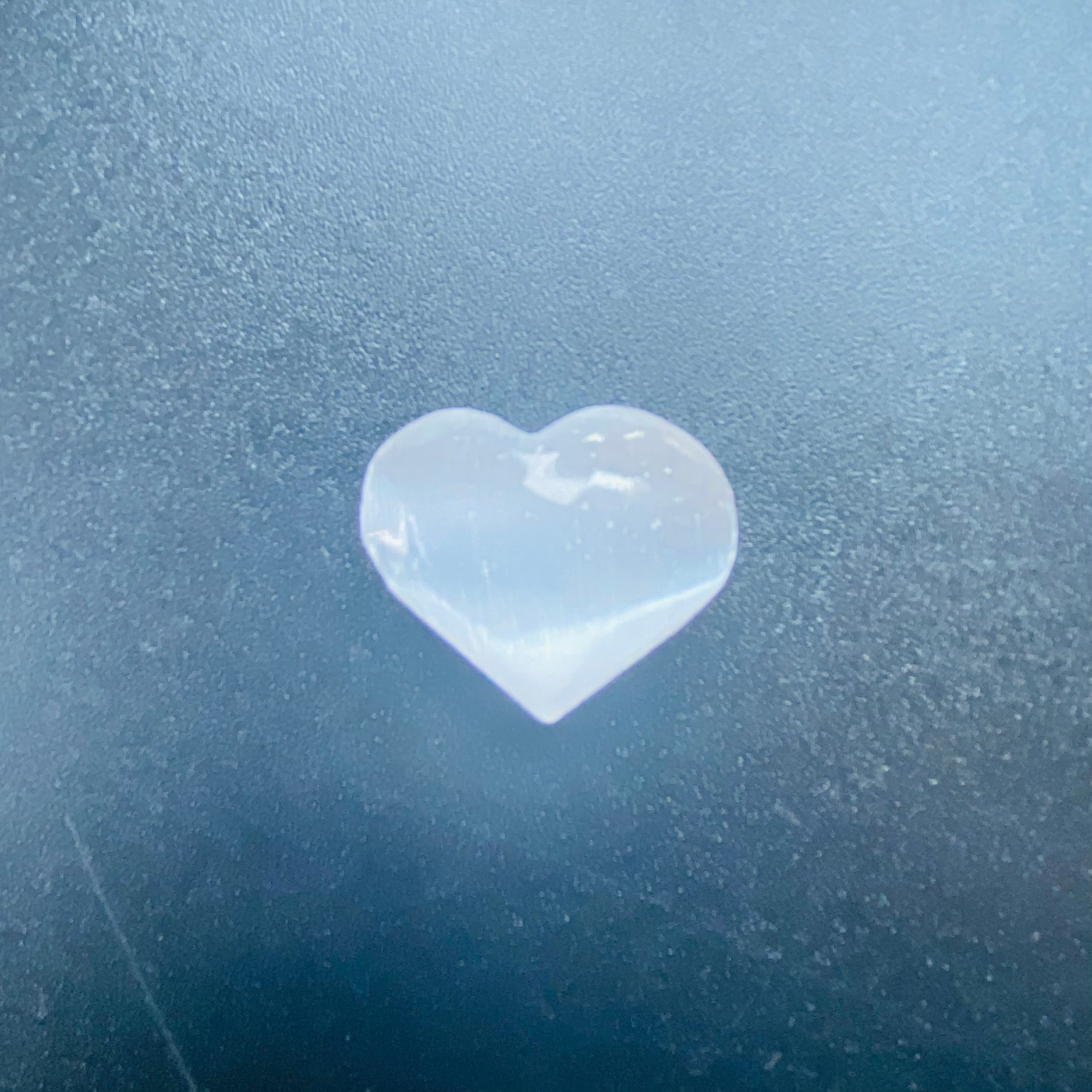Satin Spar Puffed Selenite Heart Small at $9 only from Spiral Rain