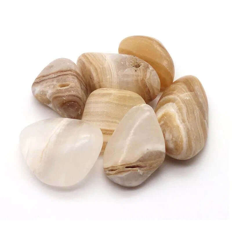 Aragonite White Tumbled at $3 only from Spiral Rain
