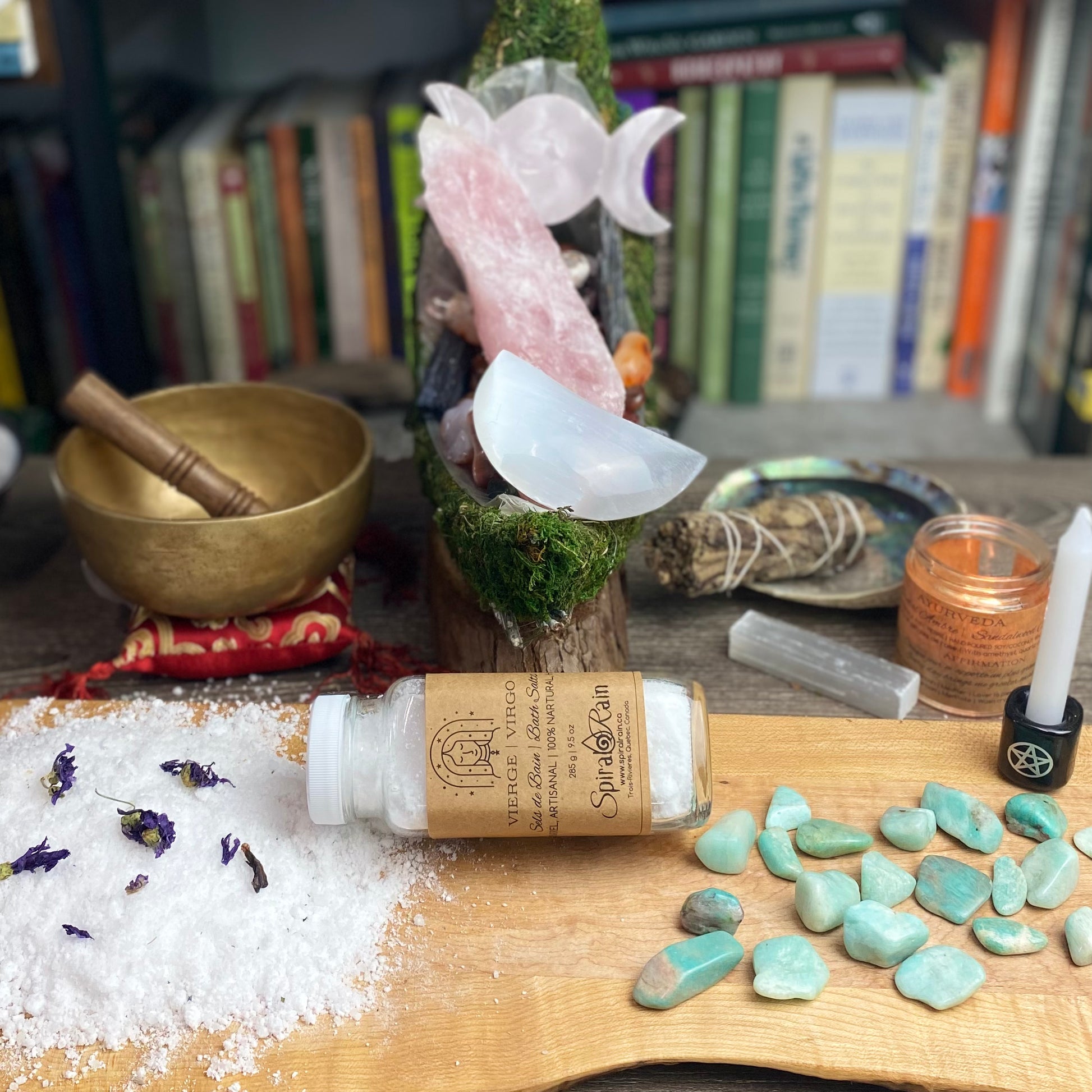 Virgo (Aug 23 - Sep 22) bath salts at $20 only from Spiral Rain
