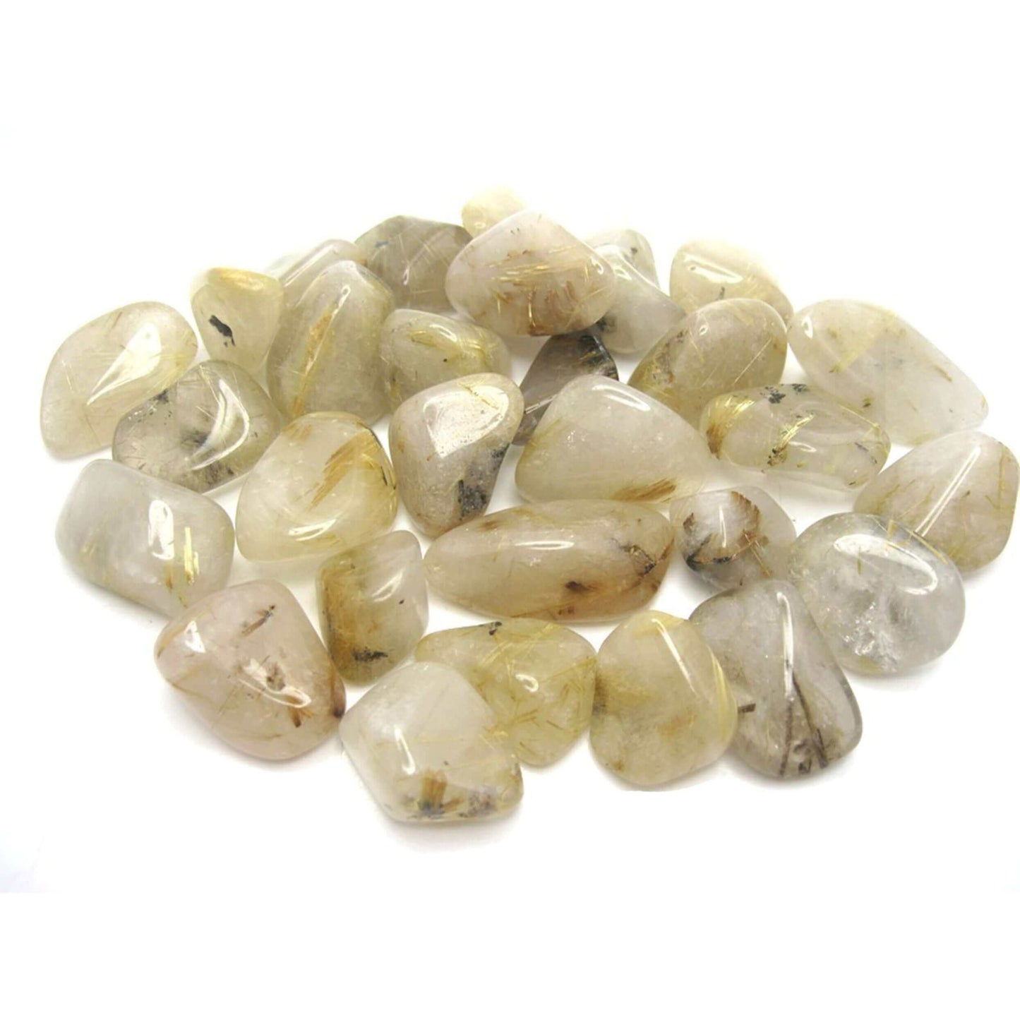 Rutilated Quartz Tumbled at $4 only from Spiral Rain