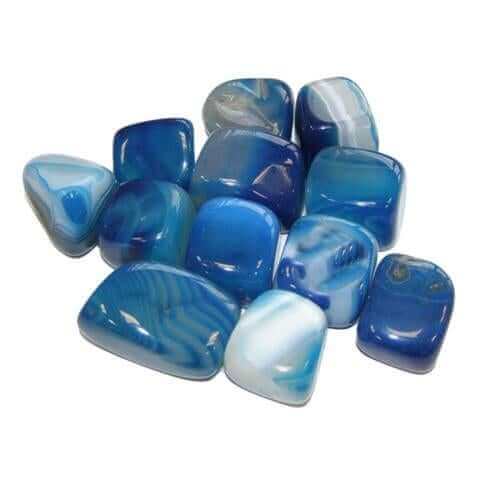 Agate Blue Banded Tumbled at $3 only from Spiral Rain